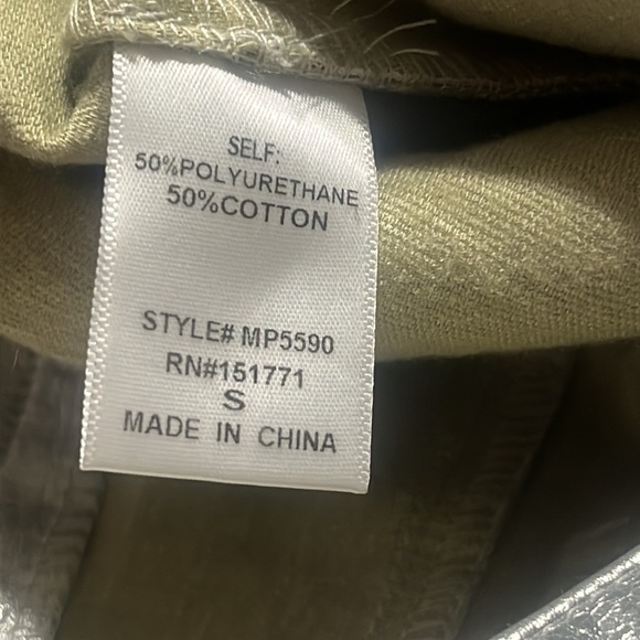 12TH TRIBE METALLIC SILVER STRAIGHT LEG PANTS SIZE S - Picture 8 of 8